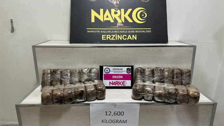 Erzincan’da 12 Kilo 600 Gram Eroin Ele Geçirildi