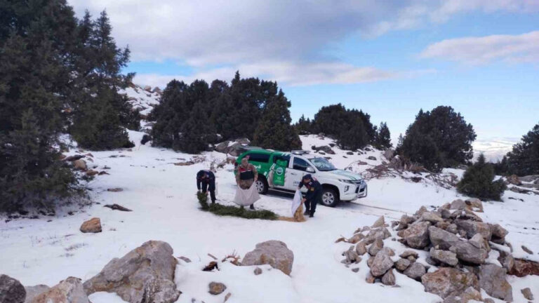 Jandarma Çevre ve Doğa Koruma Timleri Yaban Hayvanlarını Unutmadı