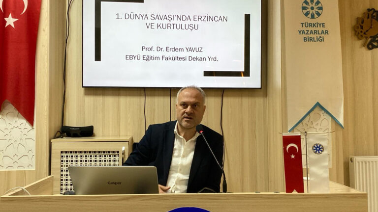 Prof. Dr. Erdem YAVUZ Yazarlar Birliğinde Erzincan’ın kurtuluşunu anlattı