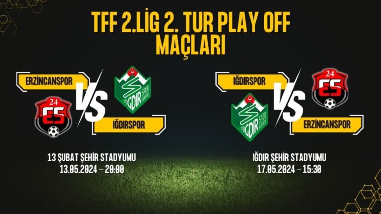 Play Off 2. Tur Maçlarının Tarih ve Saatleri Açıklandı