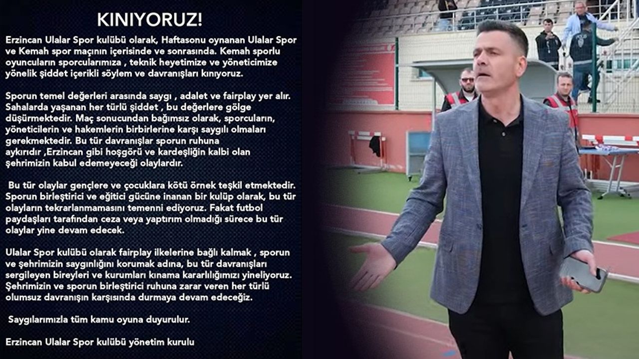 Ulalarspor Yönetimi Kınama Mesajı Yayımladı