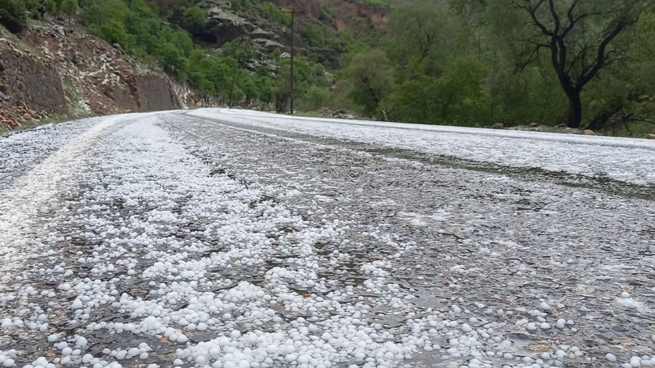 Erzincan’da Dolu Yağışı Etkili Oldu