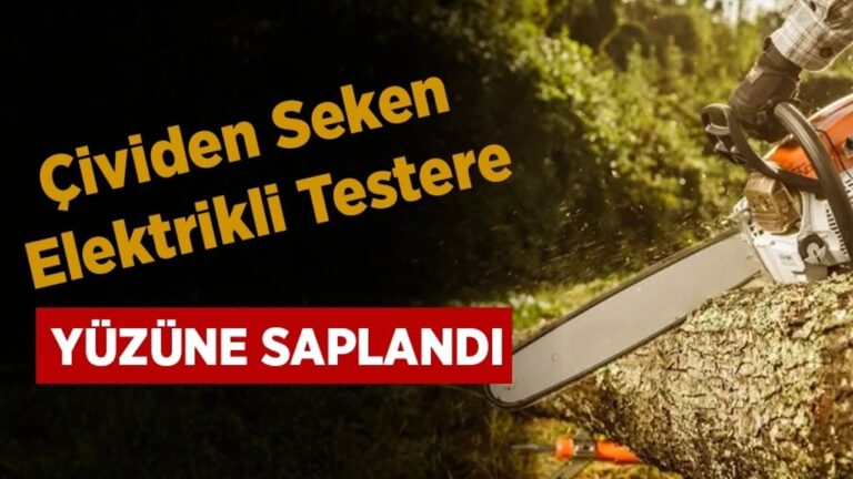 Çividen Seken Elektrikli Testere Yüzüne Saplandı