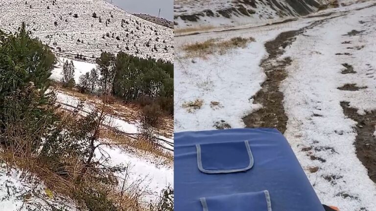 Refahiye’de Böyle Dolu Görülmedi