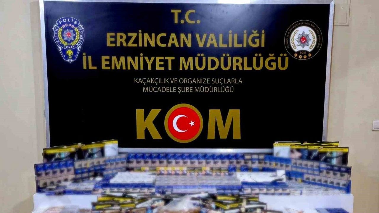 Erzincan’da Kaçak Tütün Mamulleri Ele Geçirildi