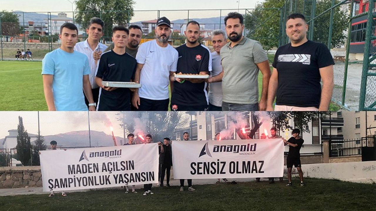 Erzincanspor İdmanında Taraftarlar Pankart Açtı; “Anagold Sensiz Olmaz”