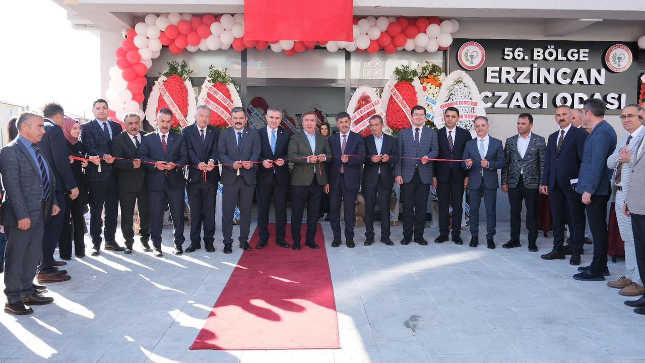 56. Bölge Erzincan Eczacı Odası Yeni Hizmet Binası Açılışı Yapıldı