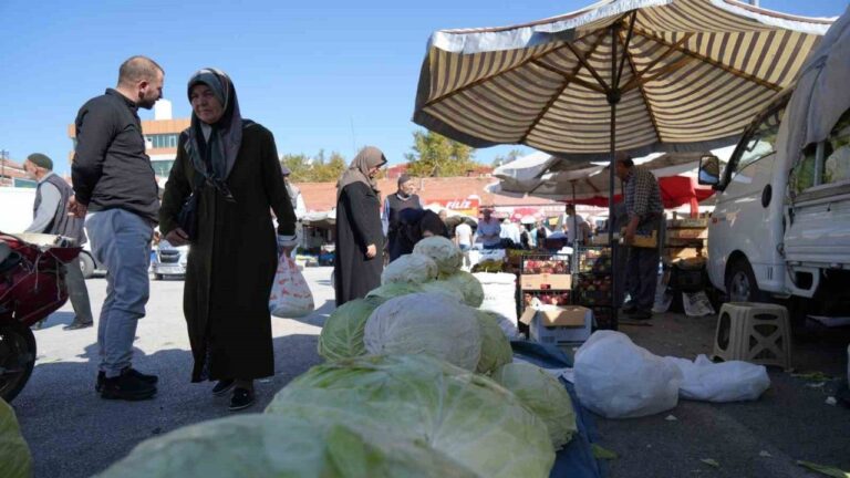 Erzincan’da turşuluk ve yemeklik lahanalar tezgahta yerini aldı