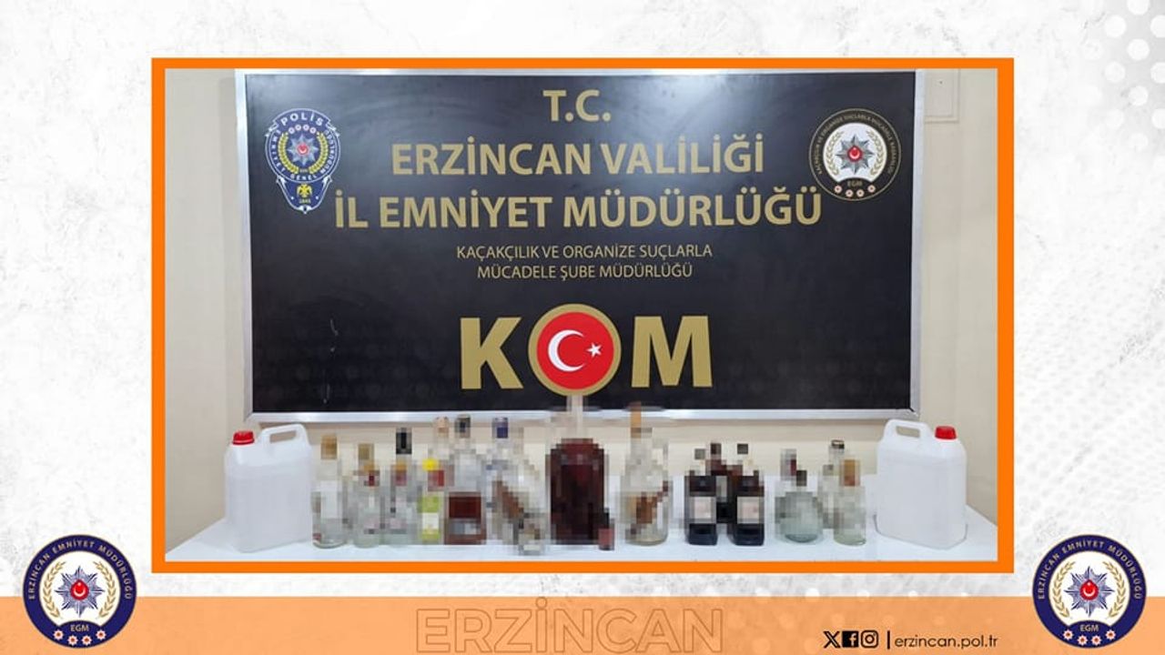 Erzincan’da Sahte İçki Operasyonu