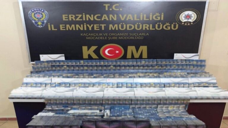 Erzincan’da 3873 Paket Kaçak Sigara Ele Geçirildi