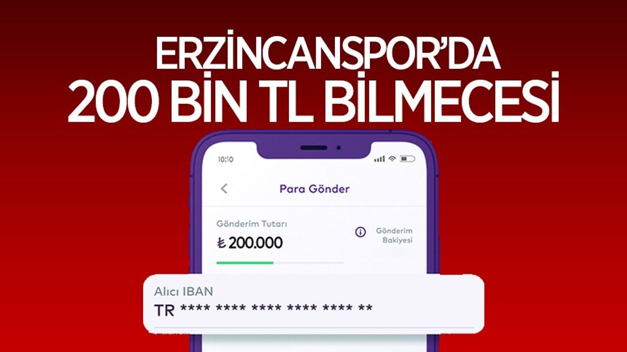 Erzincansporda 200 Bin TL Bilmecesi