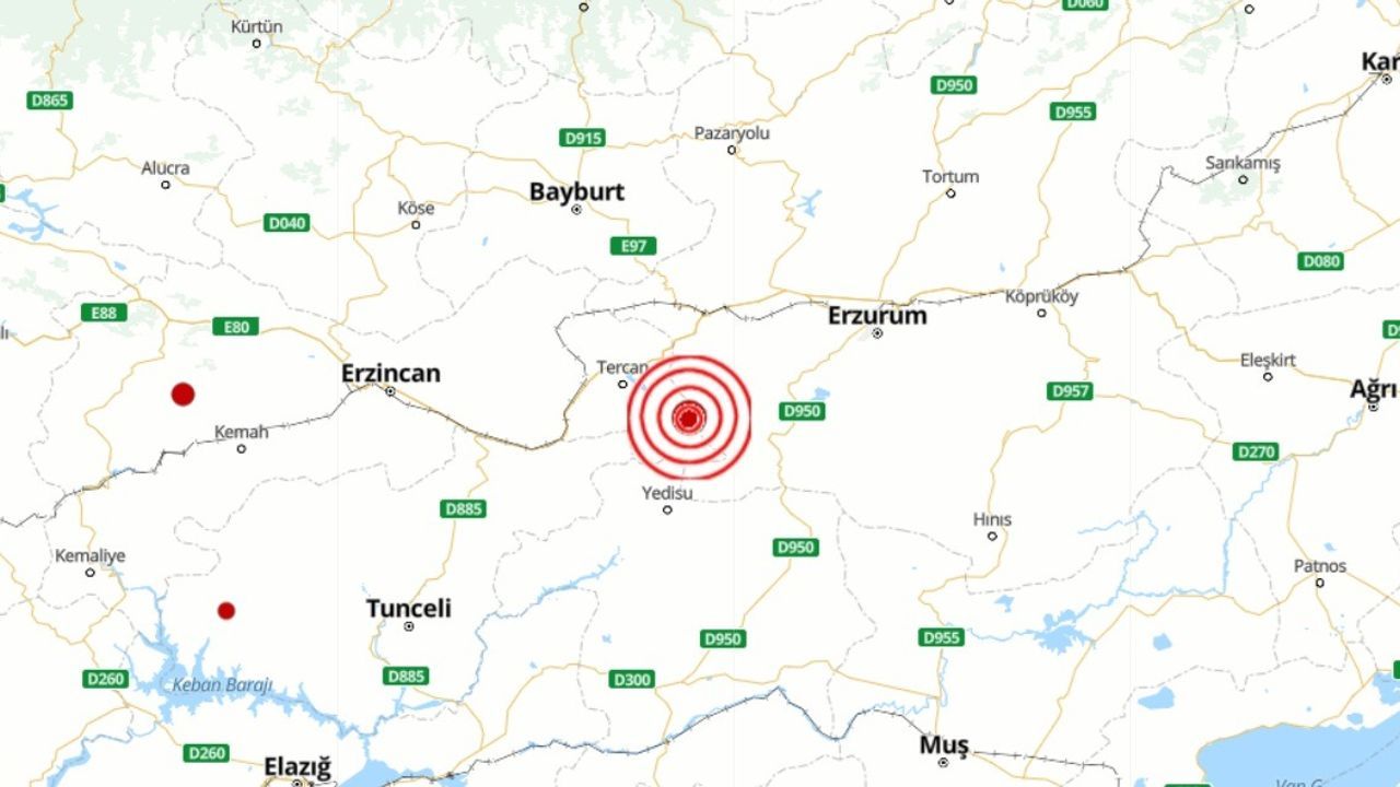 Erzincan’ın Tercan İlçesinde 4.2 Şiddetinde Deprem Meydana Geldi