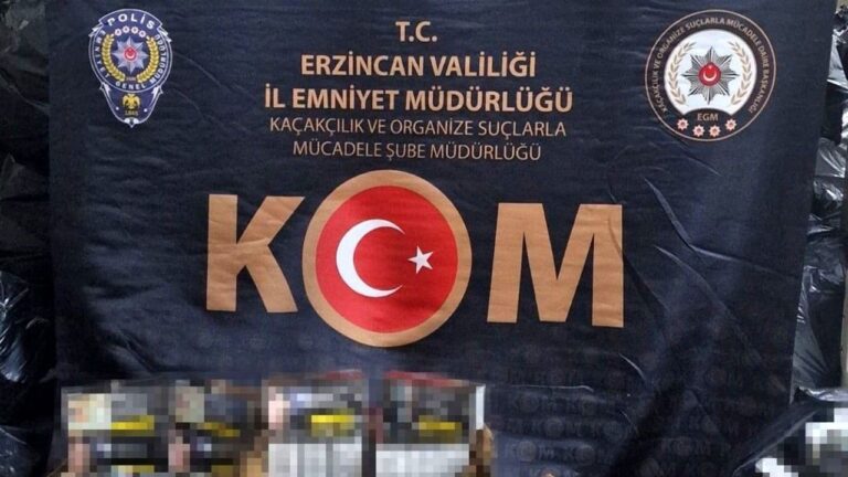 Erzincan’da 5.120.000 dal kaçak boş makaron ele geçirildi