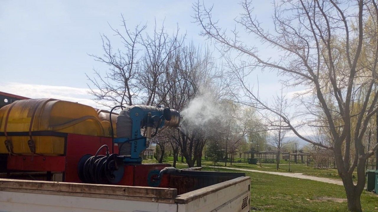 Erzincan’da Larva İlaçlaması Devam Ediyor