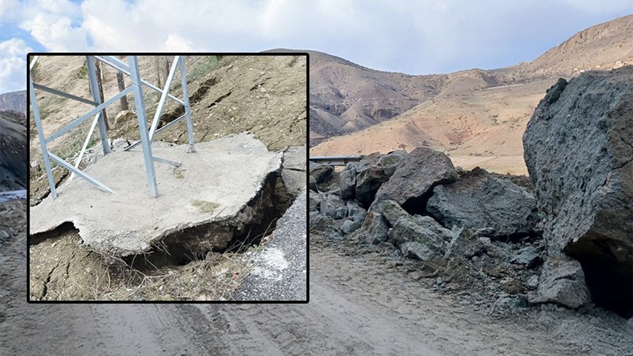 Kemah Yücebelen Köy Yolunda Heyelan Tehlikesi