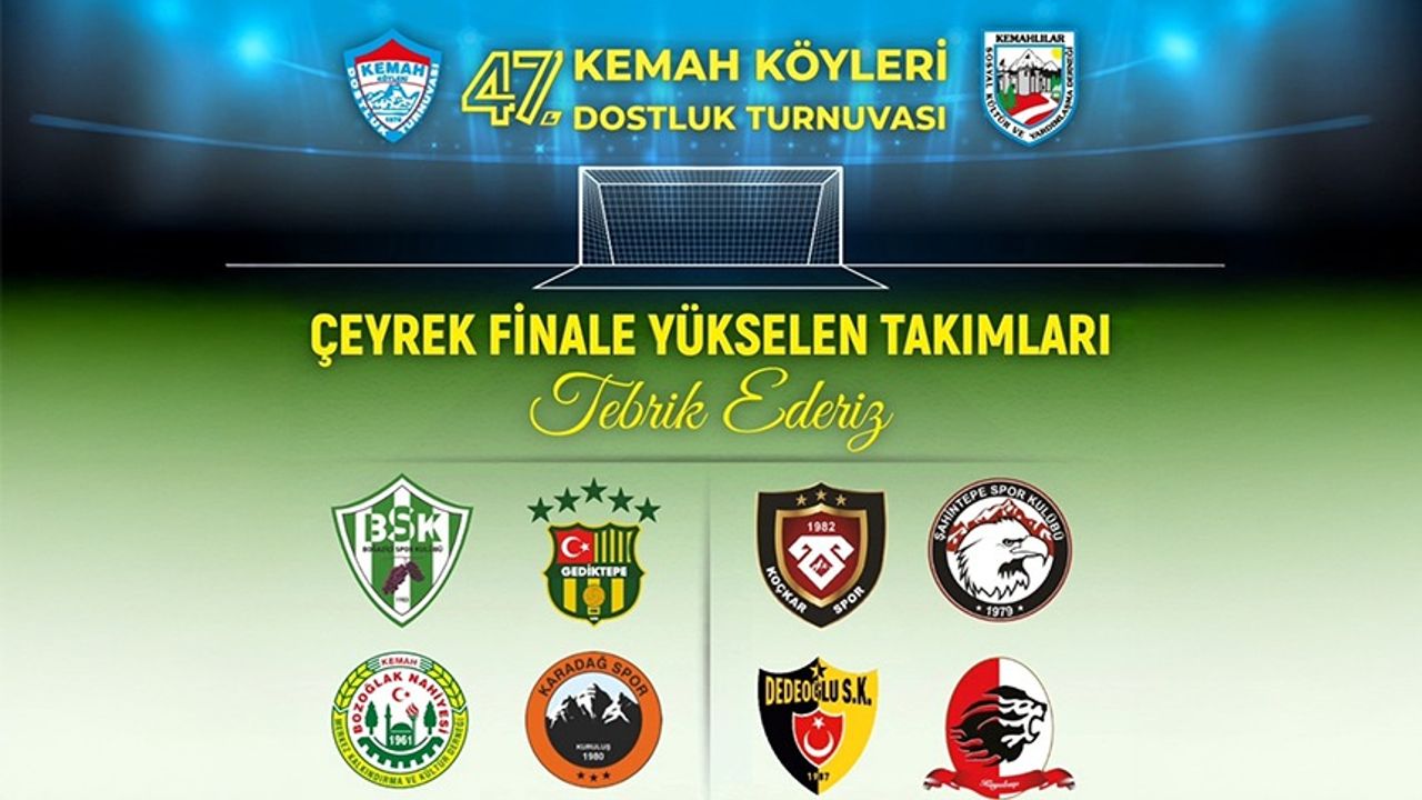 Kemah Köyleri Dostluk Turnuvasında Çeyrek Final Heyecanı