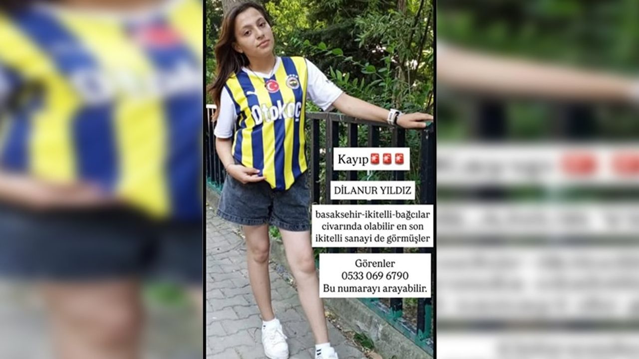 Erzincanlı 13 Yaşındaki Dilanur İstanbul’da Kayboldu
