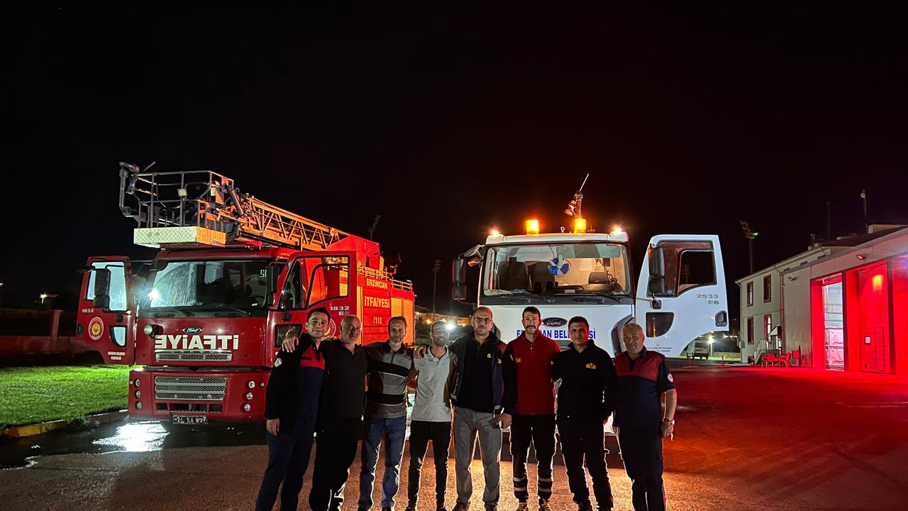 Hatay’daki Orman Yangınına Erzincan’dan İtfaiye Desteği