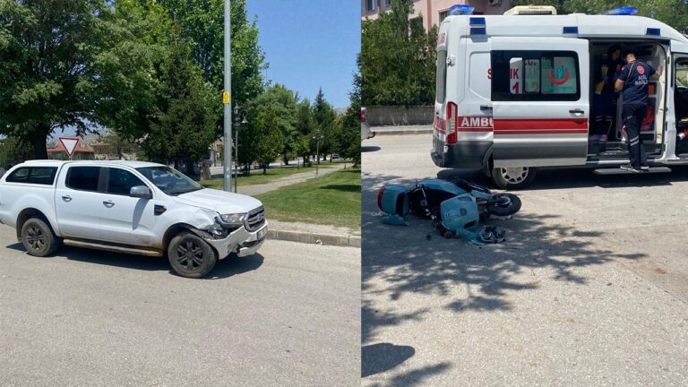Erzincan’da Otomobil ile Motosiklet Çarpıştı: Sürücü Yaralandı