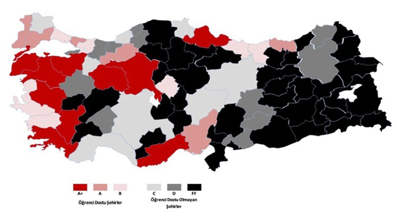 Öğrenci Dostu Şehirler Sıralamasında Erzincan 51. Sırada