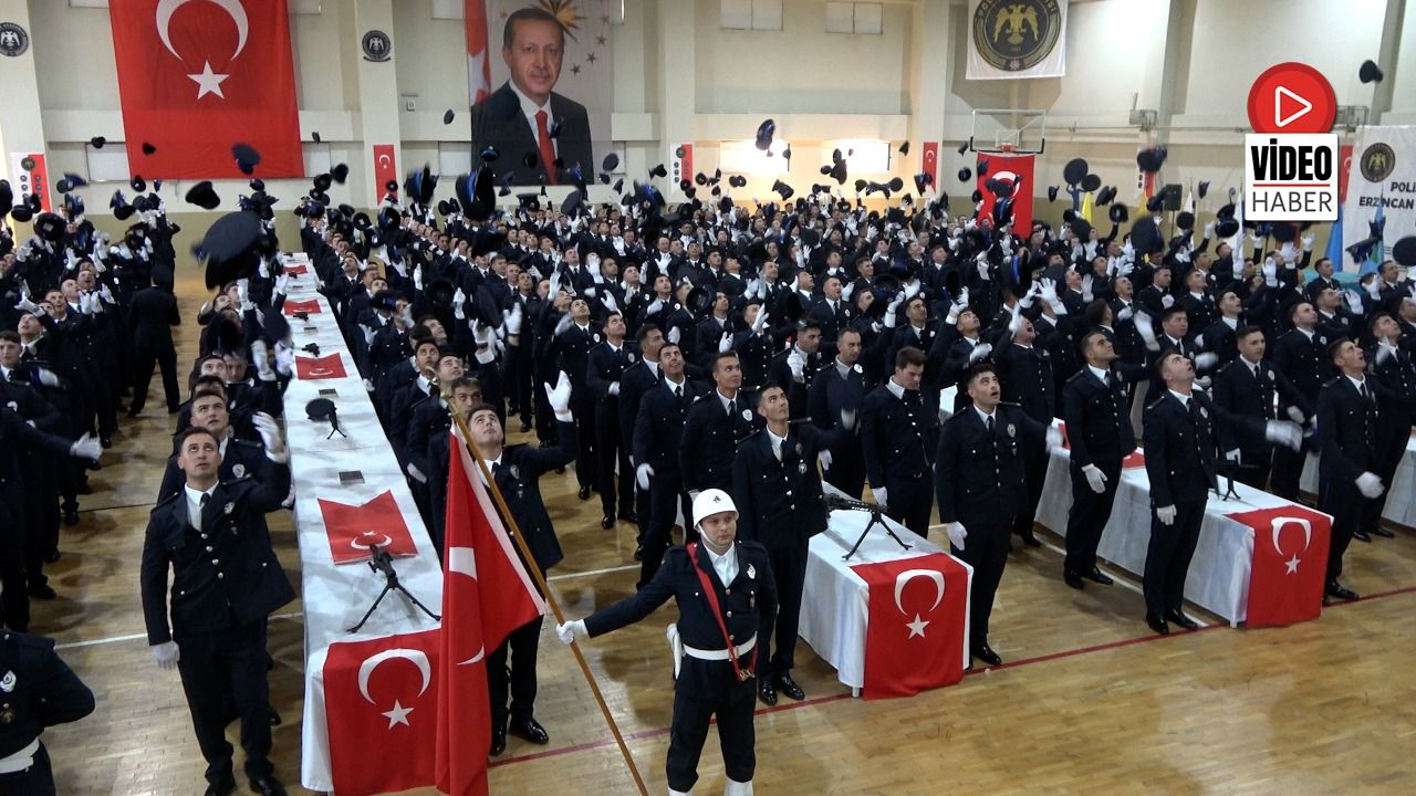 Erzincan POMEM’de 449 Polis Adayı Mezuniyet Heyecanı Yaşadı