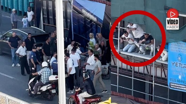 Caddedeki Kavgayı Çay İçerek İzlediler