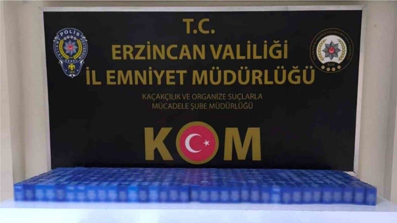 Erzincan’da Bin Paket Makaron Ele Geçirildi