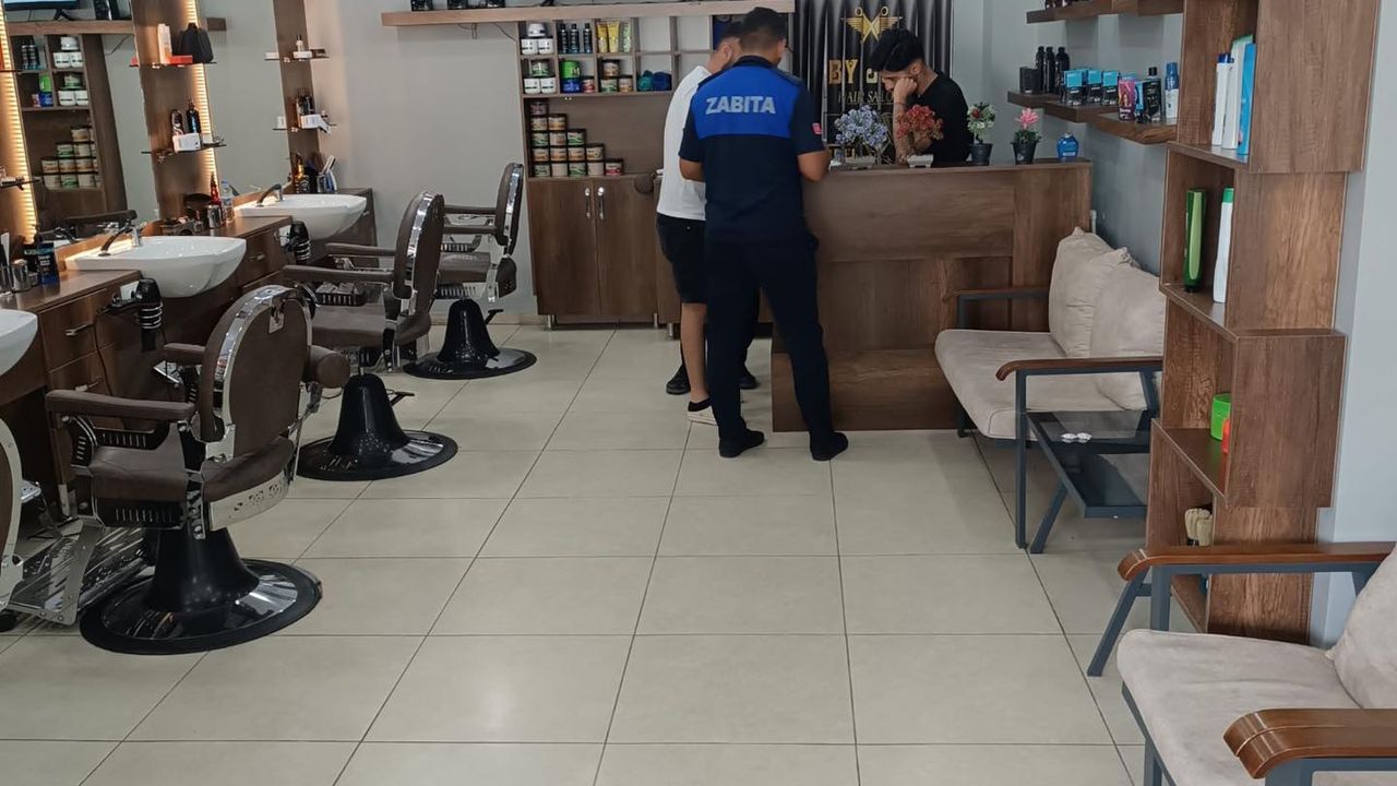 Zabıtadan Erkek Kuaförlerine Denetim