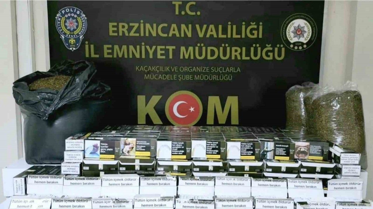 Erzincan’da Makaron ve Tütün Ele Geçirildi