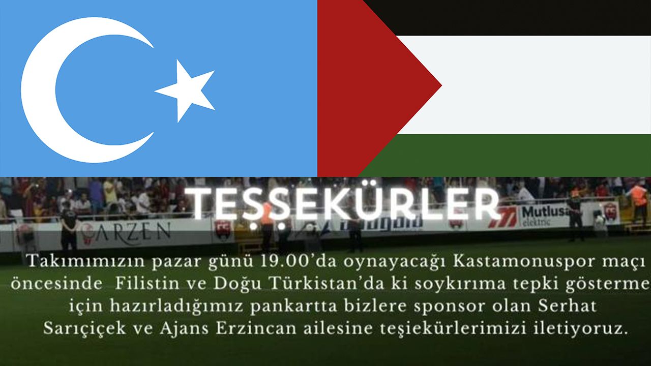 “Zelzele” Lise Taraftar Grubundan Filistin ve Doğu Türkistan’a Destek