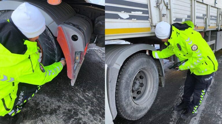 Erzincan’da Zorunlu Kış Lastiği Denetimi Yapıldı