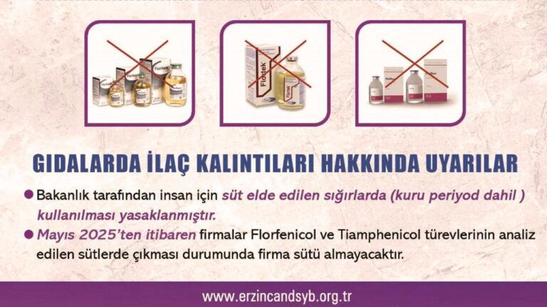Süt Ürünlerinde İlaç Kullanımına Dikkat!