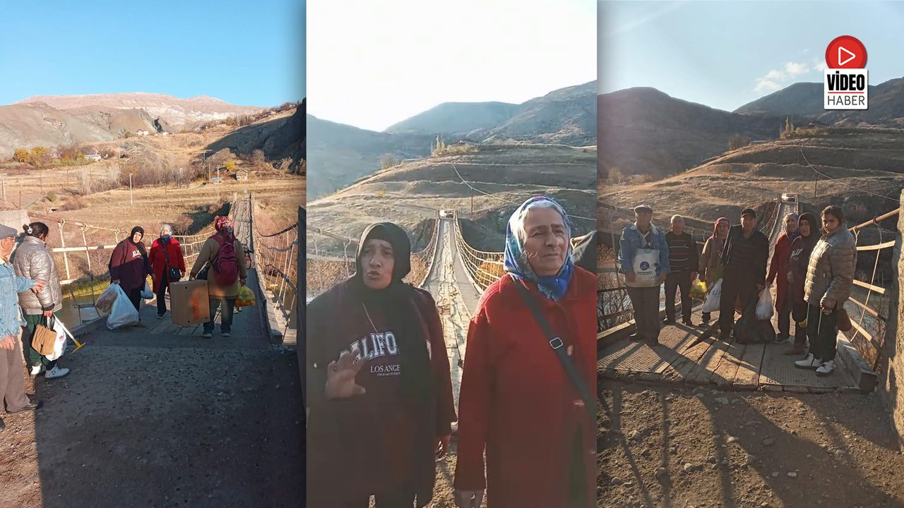 40 Yıllık Asma Köprü Çürüdü, Şahintepe Köylüleri Yetkililere Seslendi