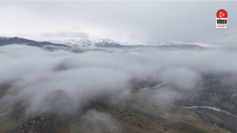 Erzincan’da Sis Bulutlarının Büyüleyici Görüntüsü