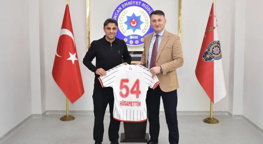 24Erzincansporlu Hüsamettin Tut’tan Emniyet Müdürü Baybaba’ya Anlamlı Ziyaret