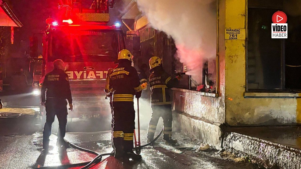 Gece Yarısı İş Yeri Yangını: Kepenkler ve Camlar Kırıldı