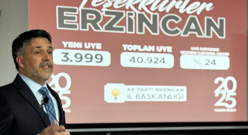 AK Parti Erzincan’da Güç Gösterisi: Üye Sayısında Tarihi Artış, 25 Yeni Üyeye Rozet