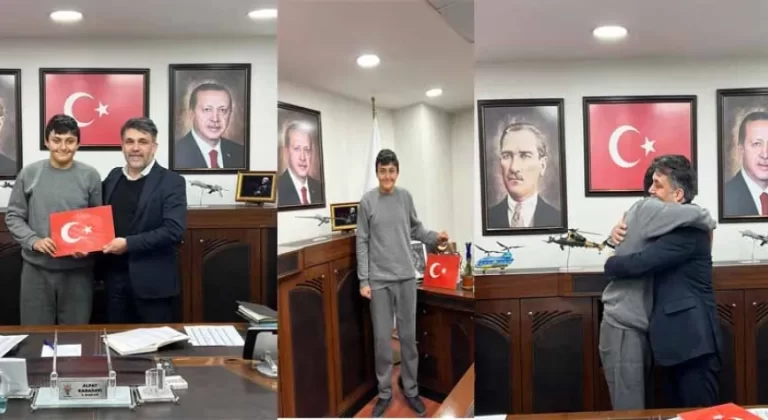 El Emeğiyle Örnek Olan Genç: Hazar’dan Başkan Kabadayı’ya Ziyaret