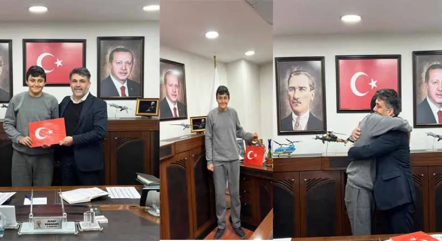 El Emeğiyle Örnek Olan Genç: Hazar’dan Başkan Kabadayı’ya Ziyaret