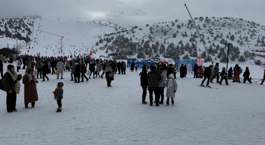 Ergan Dağı’nda Hafta Sonu Bereketi: Pistler Doldu, Tesisler Şenlendi