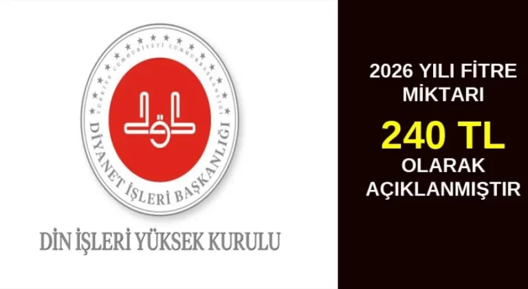 Fitre 240 TL Olarak Belirlendi