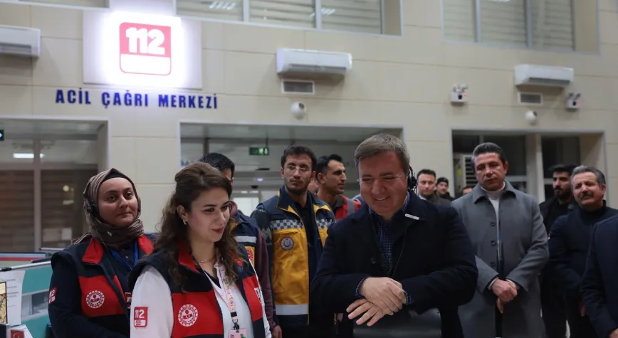 Vali Hamza Aydoğdu’dan 112 Acil Çağrı Merkezi’ne Yeni Yıl Ziyareti
