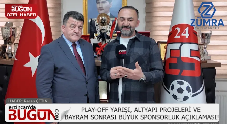 Başkan Alaattin Yavuz Güneş Orta Saha’da Konuştu: “24 Erzincanspor’da Birlik ve Güçlü Gelecek Dönemi”