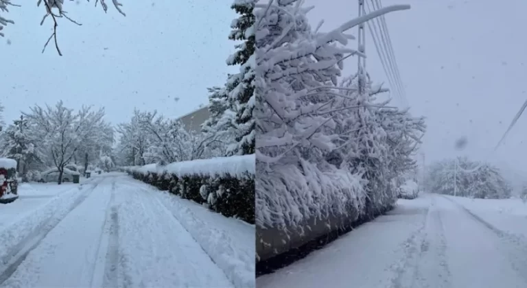 Gece Boyu Yağan Kar Erzincan’ı Beyaza Bürüdü