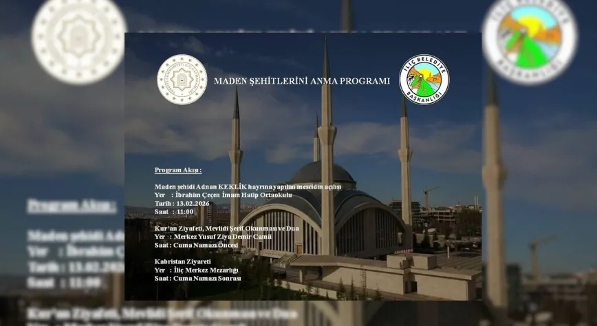 İliç’te Maden Şehitleri Anma Programı Düzenlenecek