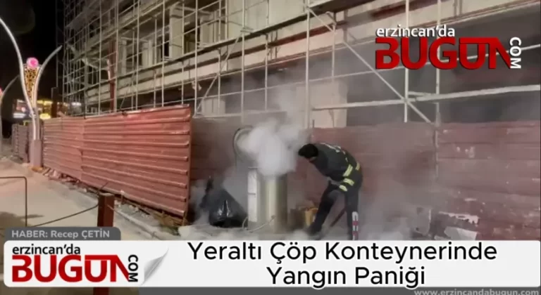 Yeraltı Çöp Konteynerinde Yangın Paniği