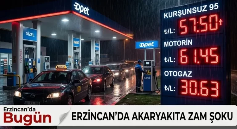 Akaryakıta Yeni Zam Yolda: Erzincan’da Fiyatlar Yükseliyor
