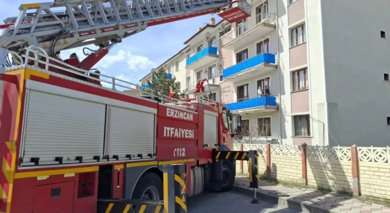 Çatıya Takılan Kuşu İtfaiye Kurtardı