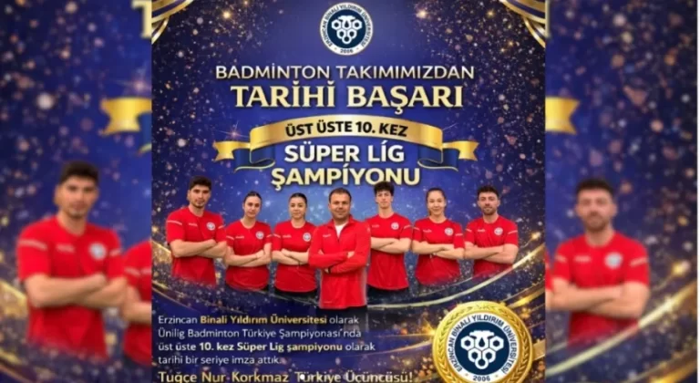 EBYÜ Badmintonda Tarih Yazdı: 10. Kez Üst Üste Türkiye Şampiyonu