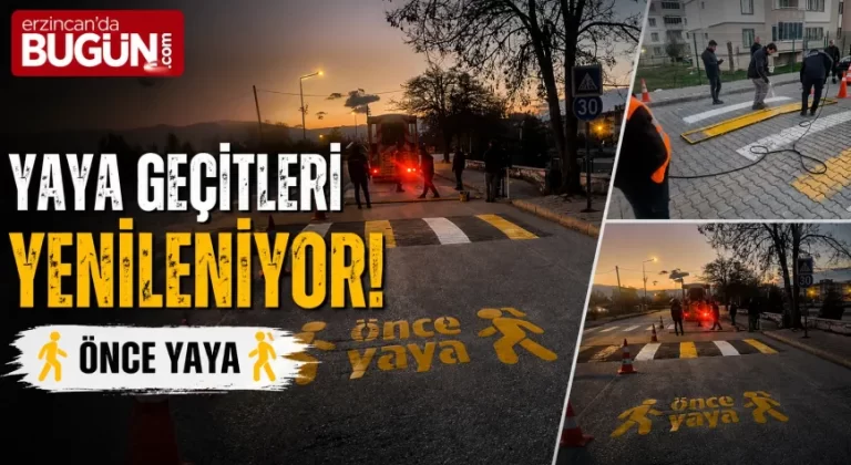 Erzincan’da Yaya Geçitleri Yenileniyor